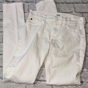 Hudson White Low Rise Straight‎ Leg Jegging Stretch Denim Casual Coastal Jeans
